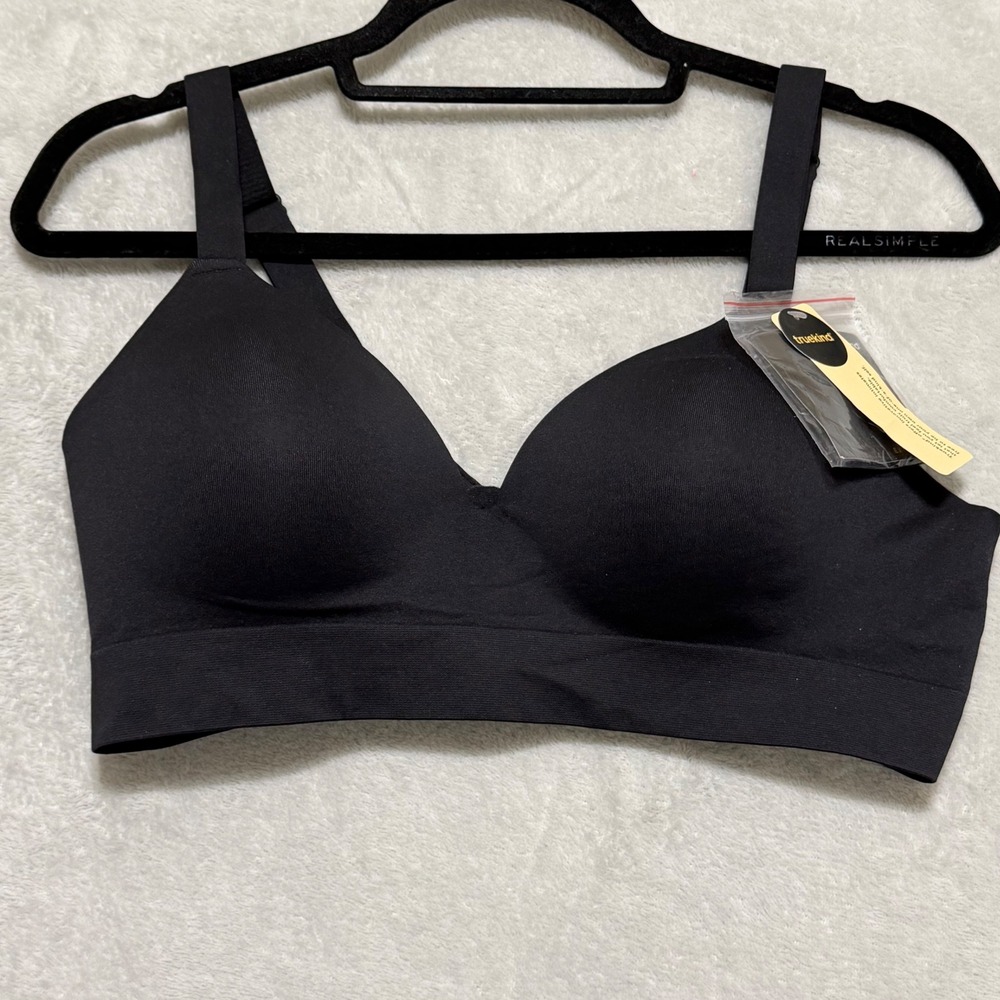 Truekind Supportive Comfort Wireless Shaping Bra Women XL Black Wireless